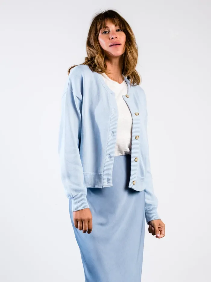 Tops Willow Classic Cardigan Chalk 8211 Able Women