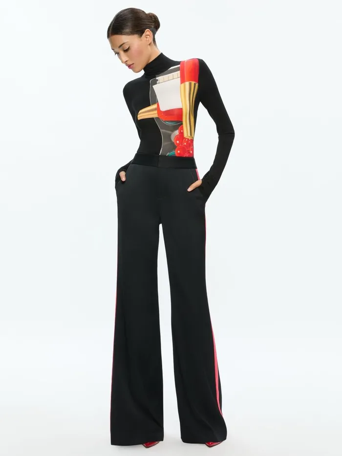 Tops Women Alice Olivia AO X TOM WESSELMANN DELAINA LONG SLEEVE TURTLENECK TOP Still Life