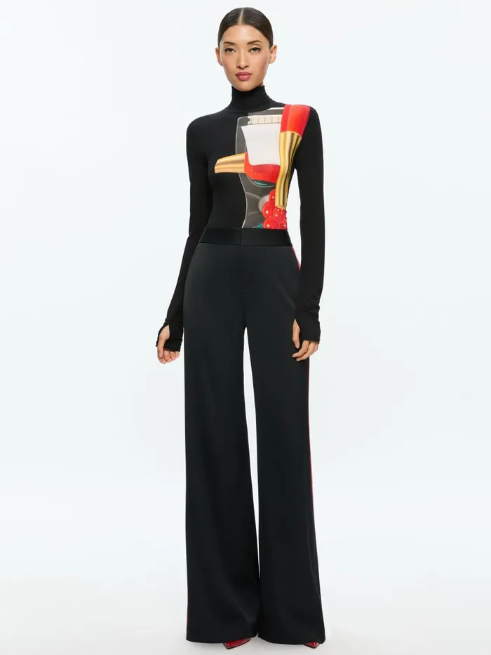 Tops Women Alice Olivia AO X TOM WESSELMANN DELAINA LONG SLEEVE TURTLENECK TOP Still Life