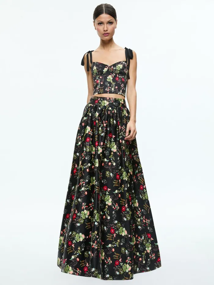 Tops Women Alice Olivia HELENE BUSTIER TOP Blush Kiss Black