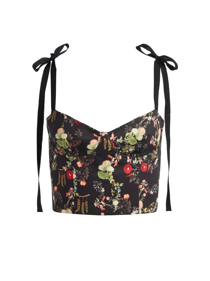 Tops Women Alice Olivia HELENE BUSTIER TOP Blush Kiss Black