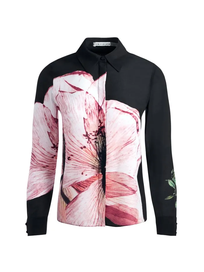Tops Women Alice Olivia WILLA PLACKET TOP A Summer Day