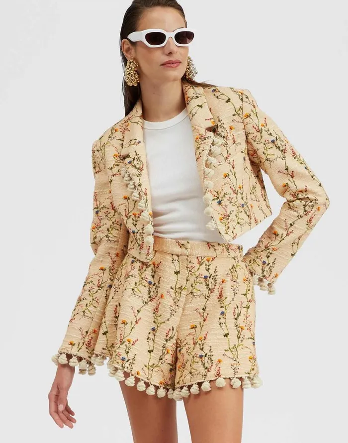 Torero Jacket Primavera Cream Women La Double J Outerwear Torero Jacket Primavera Cream Women La Double J Outerwear