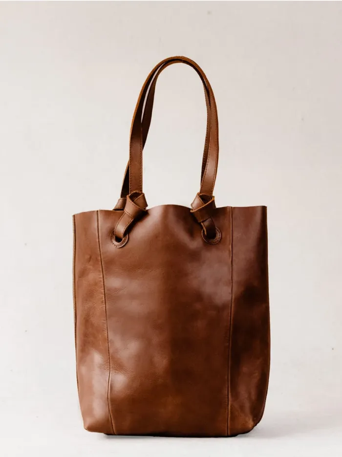 Totes and Shoulder Bags Women Able Cait Knotted Tote Cognac