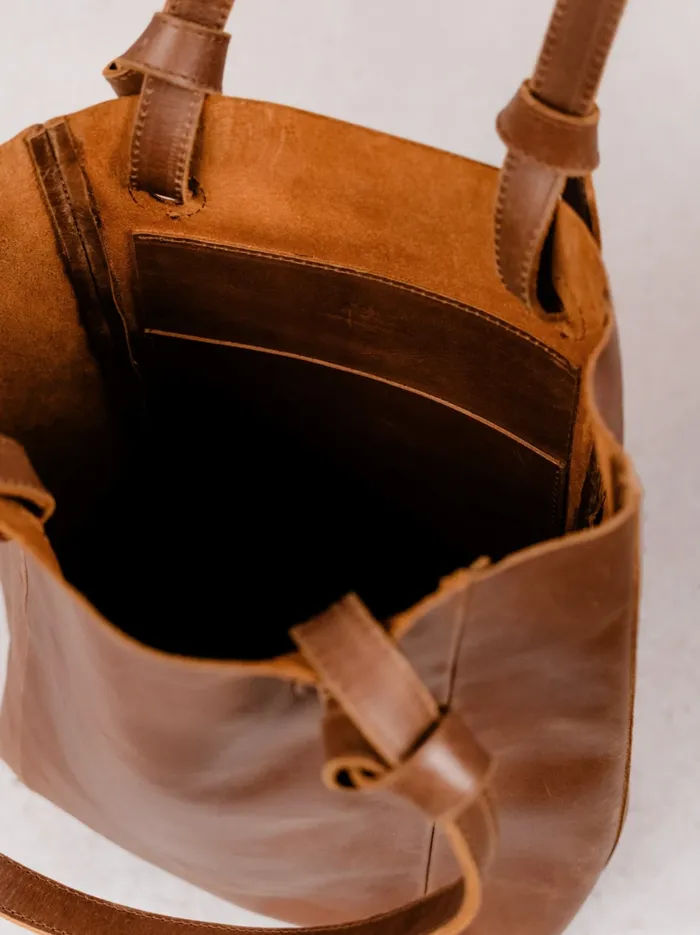 Totes and Shoulder Bags Women Able Cait Knotted Tote Cognac