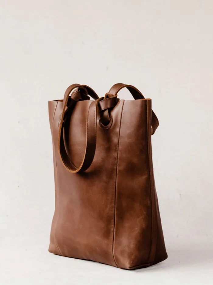 Totes and Shoulder Bags Women Able Cait Knotted Tote Cognac