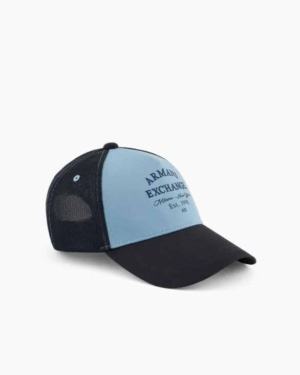 Twotone Visor Hat Lightblue Men Armani Hats And Gloves