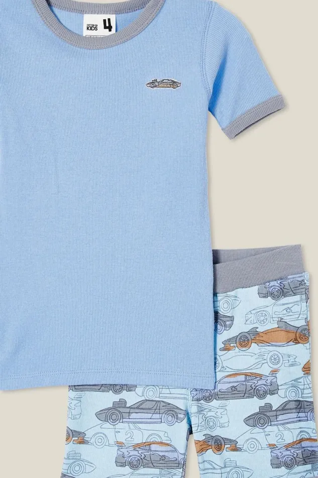 Tyler Short Sleeve Pyjama Set Dusk Bluefast Cars GirlsBoys Cotton On Sleepwear Tyler Short Sleeve Pyjama Set Dusk Bluefast Cars GirlsBoys Cotton On Sleepwear