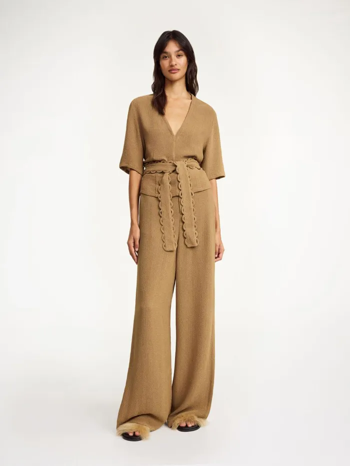 Ullas Blouse Light Brown Women By Malene Birger Tops and Blouses