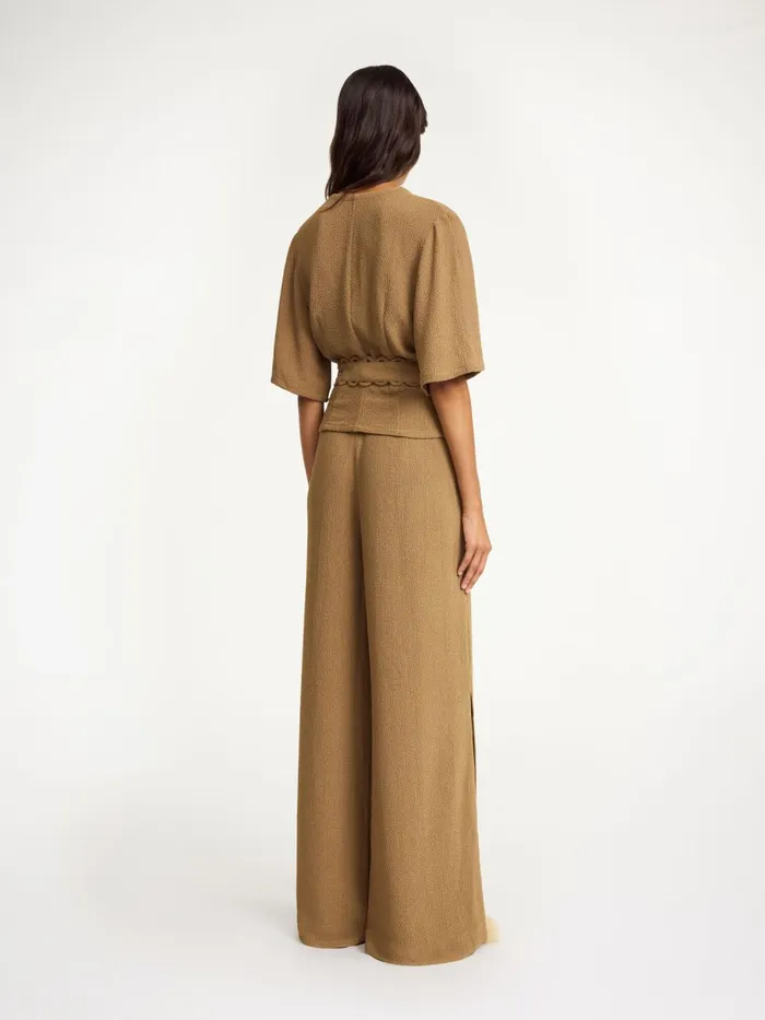 Ullas Blouse Light Brown Women By Malene Birger Tops and Blouses