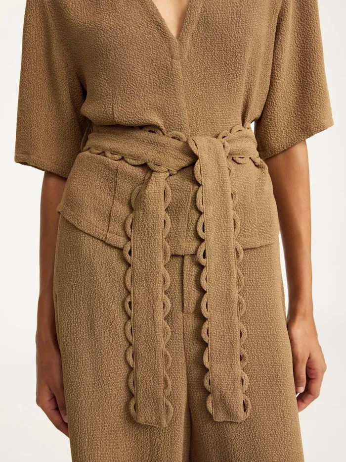 Ullas Blouse Light Brown Women By Malene Birger Tops and Blouses