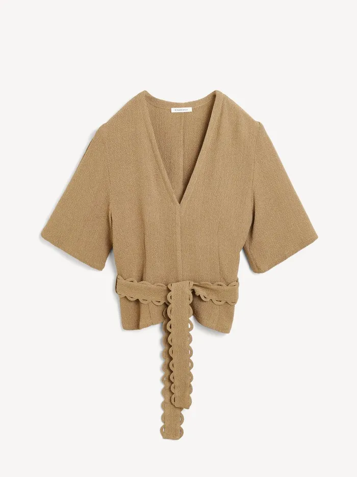 Ullas Blouse Light Brown Women By Malene Birger Tops and Blouses