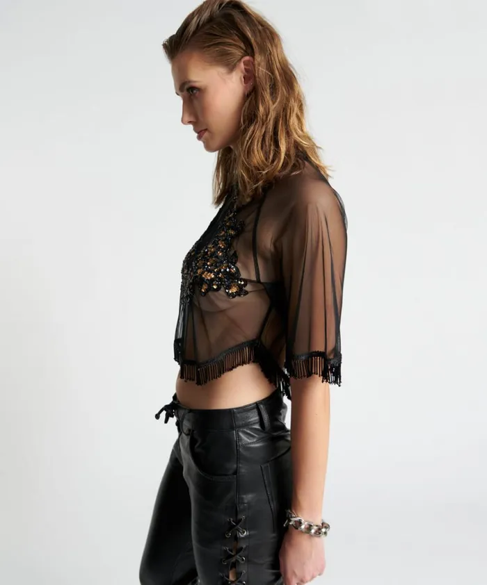 VANITY RAZZLE DAZZLE SEQUIN TOP Women One Teaspoon Tops VANITY RAZZLE DAZZLE SEQUIN TOP Women One Teaspoon Tops
