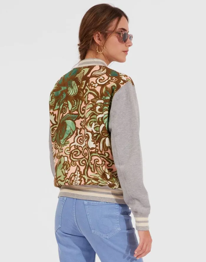 Varsity Bomber Anemone Pink Women La Double J Outerwear Varsity Bomber Anemone Pink Women La Double J Outerwear