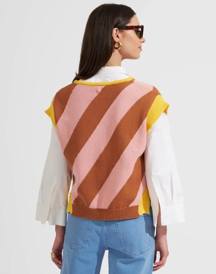 Veneziana Gilet Pink Women La Double J Knitwear Veneziana Gilet Pink Women La Double J Knitwear
