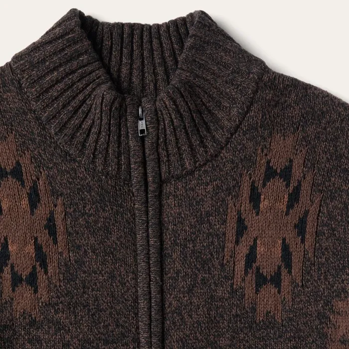 Vertical Aztec Cardigan Brown Men Stetson Jackets