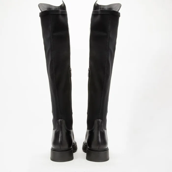 Vinci Leather Boots and Booties The Harmony Belle Black Leather Knee High Boot 8211 Women