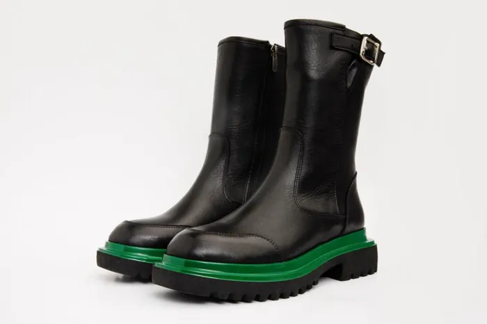 Vinci Leather Boots and Booties The Yako Black Leather Mid Calf Boot 8211 Women