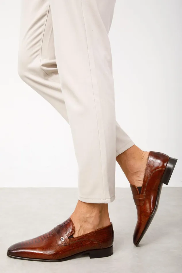 Vinci Leather Dress Shoes The Bangkok Tan Penny Loafer Shoe 8211 Men