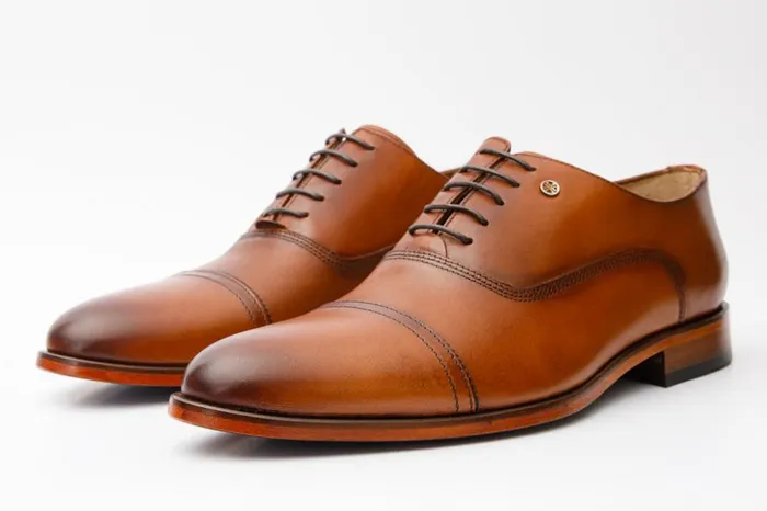 Vinci Leather Dress Shoes The Gambaha Tan Leather Quarter Brogue Cap Toe Oxford Shoe 8211 Men