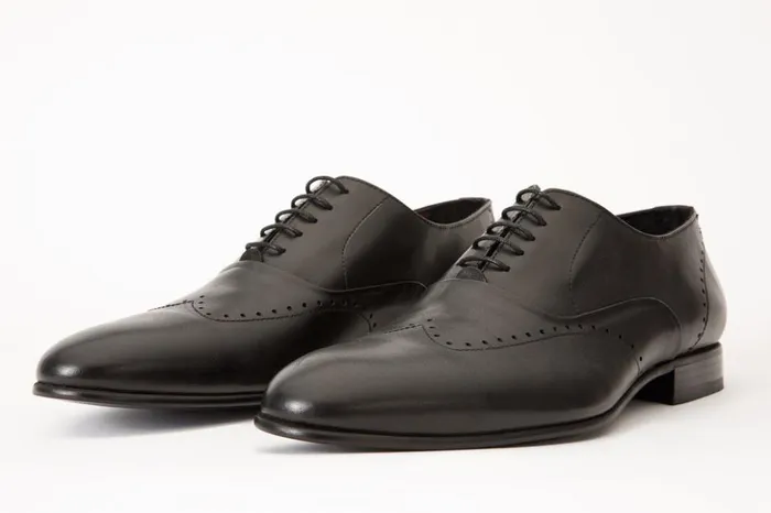 Vinci Leather Dress Shoes The Roma Black Leather Wingtip Oxford Shoe 8211 Men