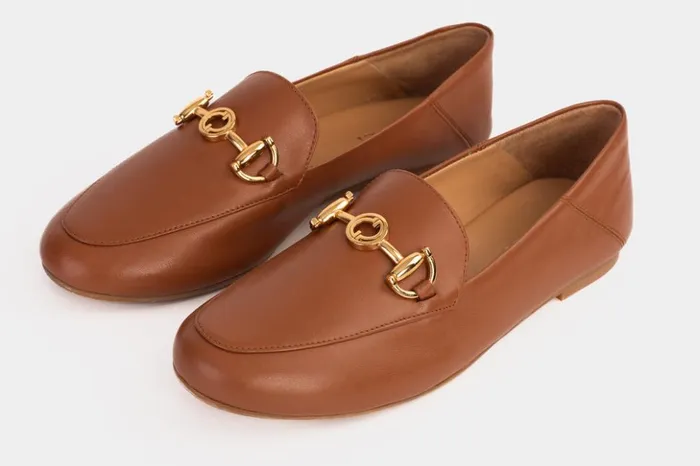 Vinci Leather Flats Luanda Brown Leather Flat Shoe 8211 Women