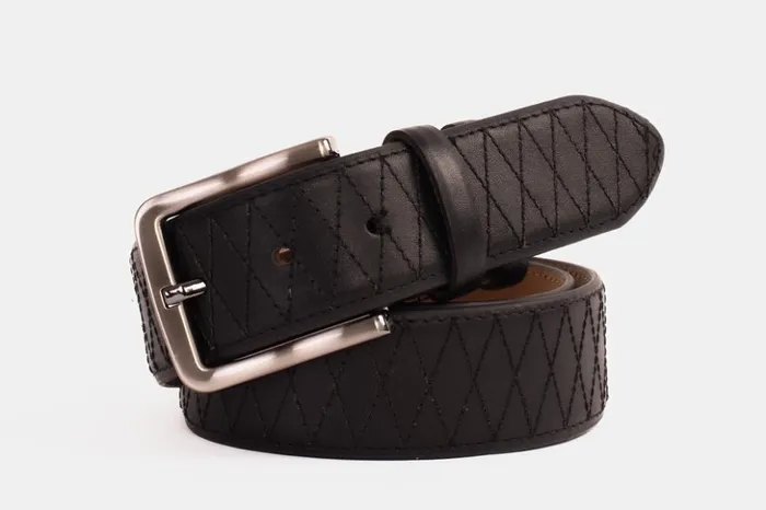 Vinci Leather Leather Belts The Adler Black Leather Belt 8211 Men