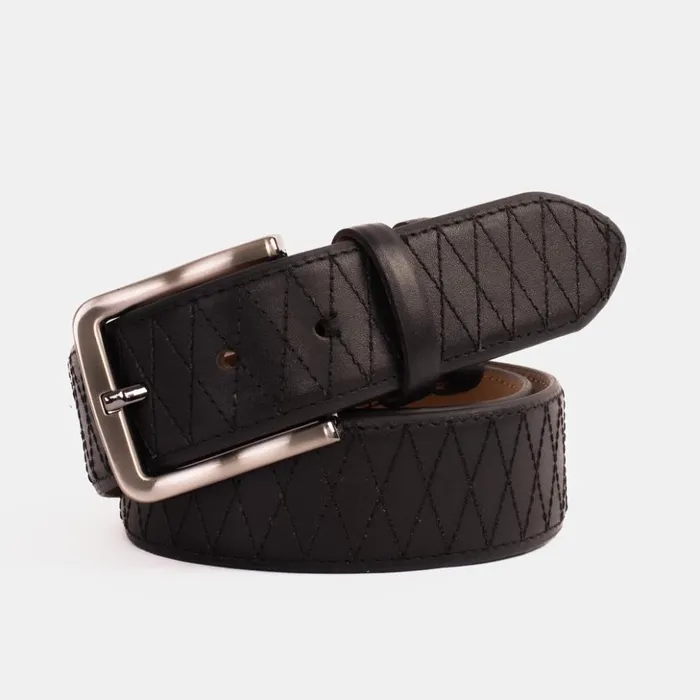 Vinci Leather Leather Belts The Adler Black Leather Belt 8211 Men