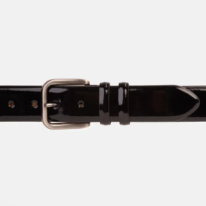 Vinci Leather Leather Belts The Dodoma Black Patent Leather Belt 8211 Men