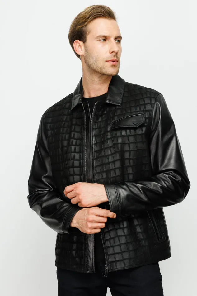 Vinci Leather Leather Jackets The Emerson Black Leather Jacket 8211 Men