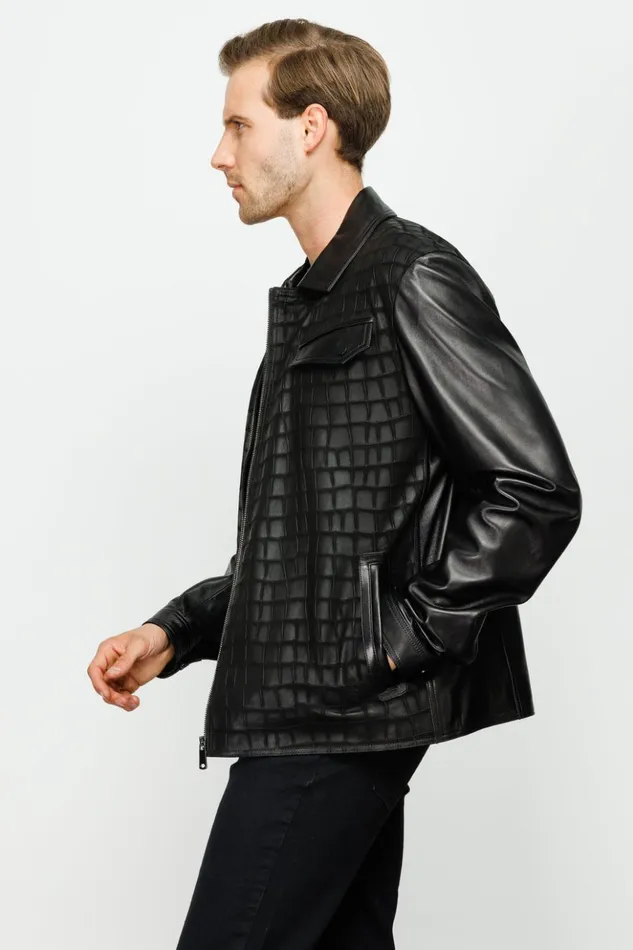 Vinci Leather Leather Jackets The Emerson Black Leather Jacket 8211 Men
