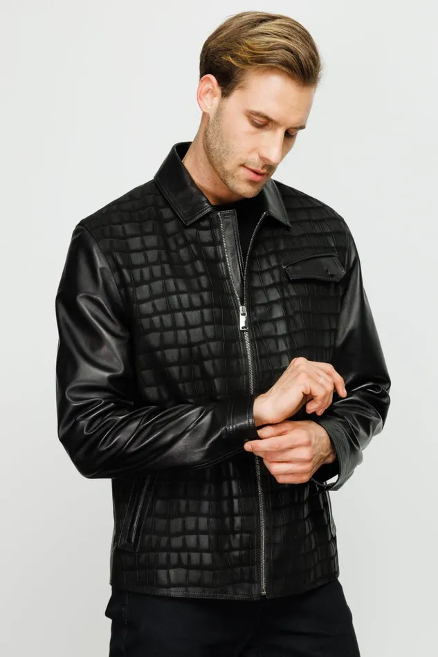 Vinci Leather Leather Jackets The Emerson Black Leather Jacket 8211 Men