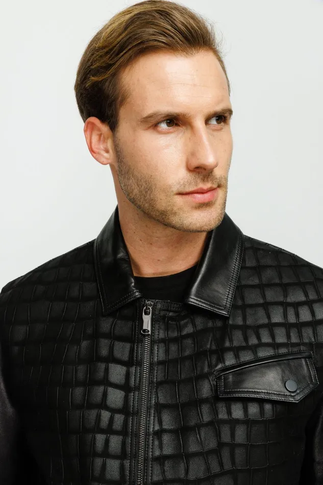 Vinci Leather Leather Jackets The Emerson Black Leather Jacket 8211 Men