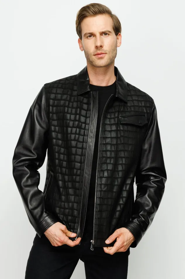 Vinci Leather Leather Jackets The Emerson Black Leather Jacket 8211 Men