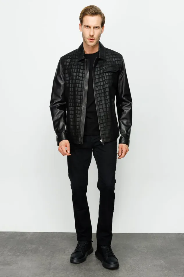 Vinci Leather Leather Jackets The Emerson Black Leather Jacket 8211 Men