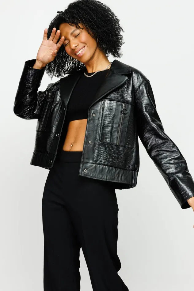 Vinci Leather Leather Jackets The Frozen Black Leather Jacket 8211 Women