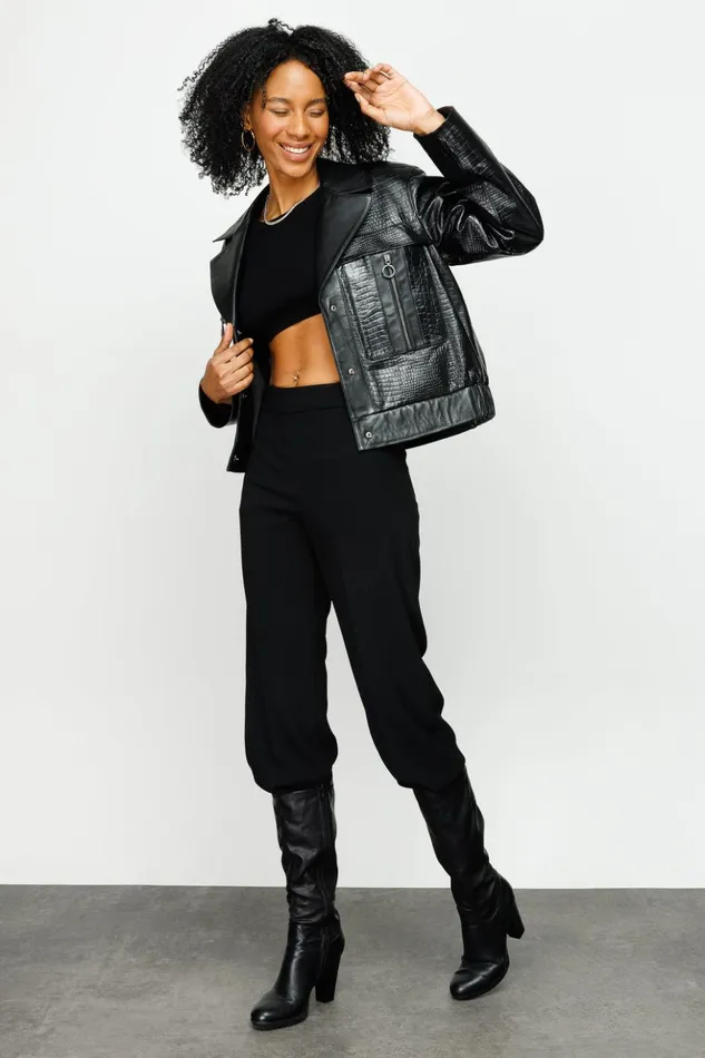 Vinci Leather Leather Jackets The Frozen Black Leather Jacket 8211 Women