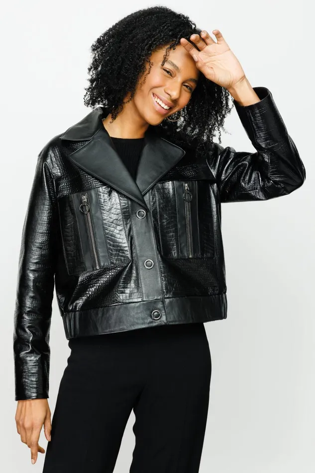 Vinci Leather Leather Jackets The Frozen Black Leather Jacket 8211 Women