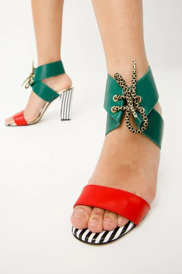 Vinci Leather Sandals The Bloke Ankle Strap Multicolor Leather Sandal 8211 Women