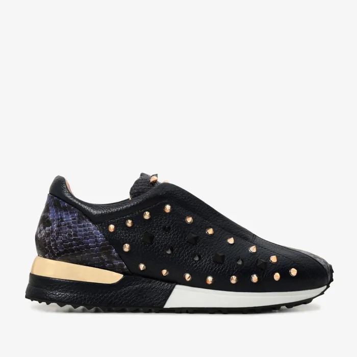Vinci Leather Sneakers The Infanta Dark Blue Spike Leather Sneaker Limited Edition 8211 Women Vinci Leather Sneakers The Infanta Dark Blue Spike Leather Sneaker Limited Edition 8211 Women