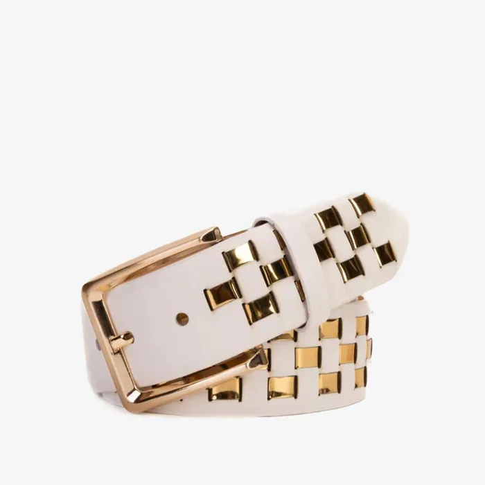 Vinci Leather Sneakers The Messina White and Gold Woven Leather Belt 8211 Men Vinci Leather Sneakers The Messina White and Gold Woven Leather Belt 8211 Men