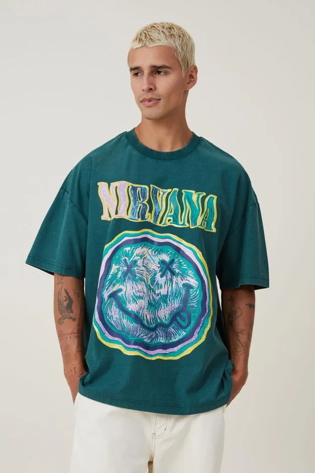 Vintage Oversized TShirt Lcn Mt Pine Needle Green Nirvana 8211 Scribble Men Cotton On Tees and Tanks Vintage Oversized TShirt Lcn Mt Pine Needle Green Nirvana 8211 Scribble Men Cotton On Tees and Tanks