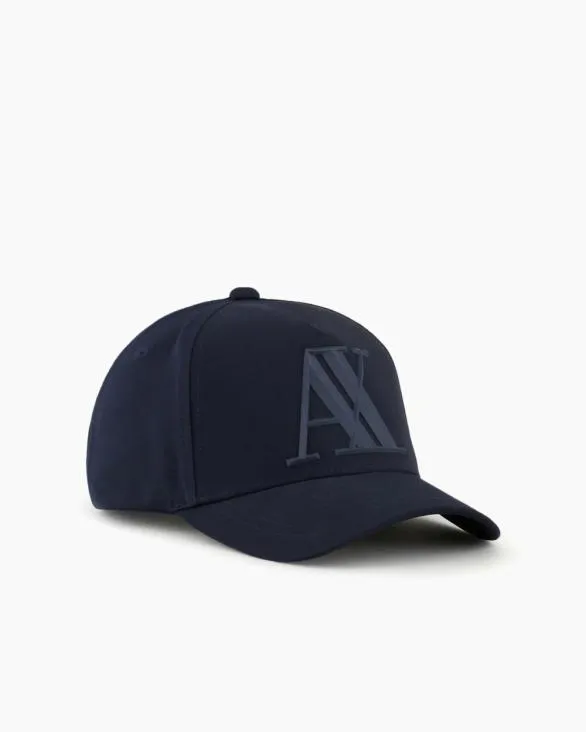Visor Cap With Logo Navyblue Men Armani Hats And Gloves