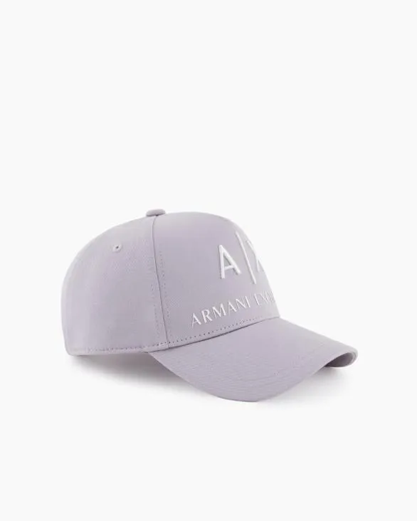 Visor Cap With Logo Purple Men Armani Hats And Gloves