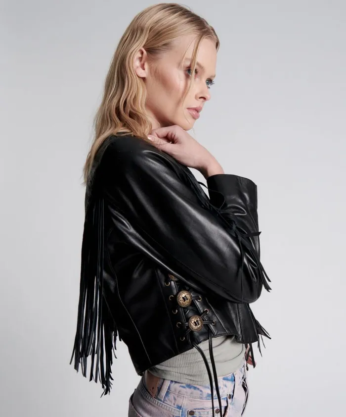 WANDERER FRINGED LEATHER JACKET Women One Teaspoon Jackets WANDERER FRINGED LEATHER JACKET Women One Teaspoon Jackets