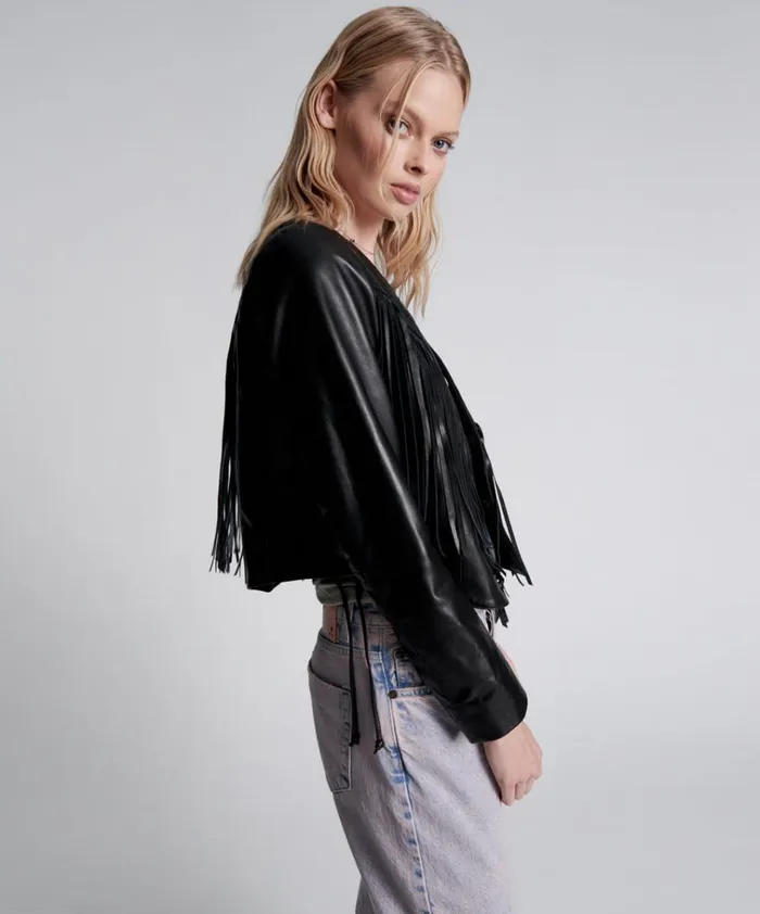 WANDERER FRINGED LEATHER JACKET Women One Teaspoon Jackets WANDERER FRINGED LEATHER JACKET Women One Teaspoon Jackets