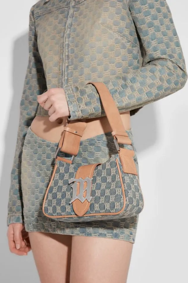 Washed Denim Shoulder Bag Small Washed Denim Women MISBHV Bags
