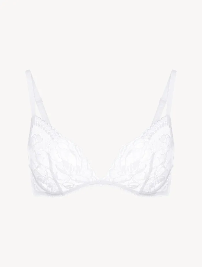 White Lace Nonwired Bra LingerieSleepwear La Perla Triangle