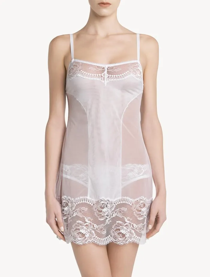 White Lace Slip Sleepwear La Perla Slips and Dresses