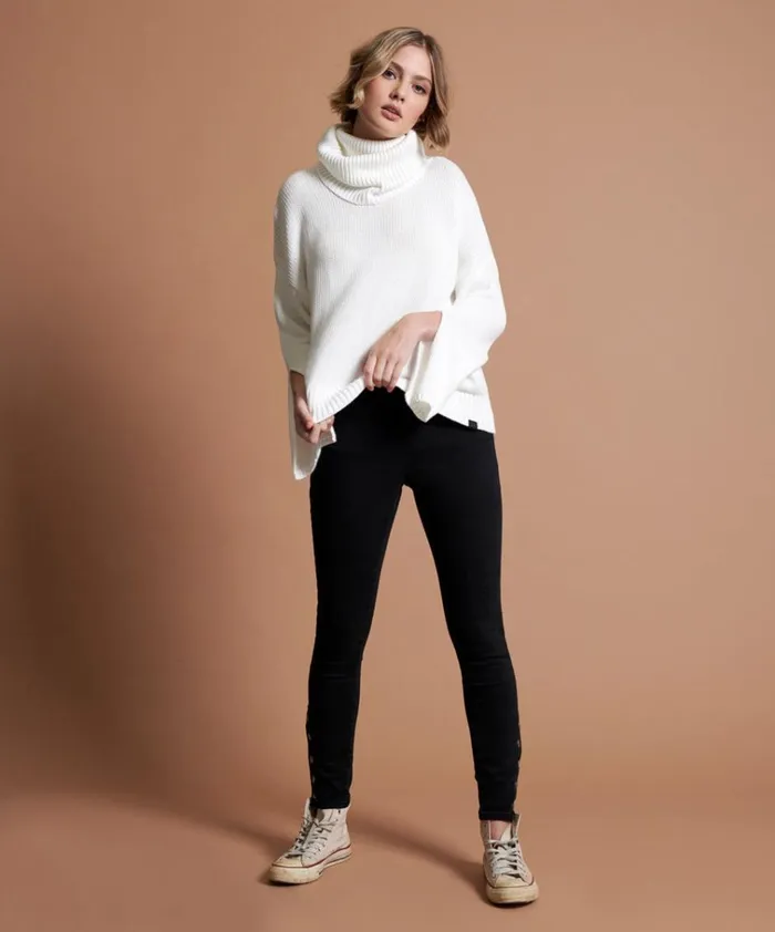 WINONA BACKLESS SWEATER WHITE Women One Teaspoon Knitwear